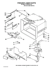 02 - Freezer Liner Parts parts for Whirlpool Refrigerator GX5FHDXVY08 / from AppliancePartsPros.com