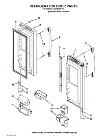 05 - Refrigerator Door Parts parts for Whirlpool Refrigerator GX5FHDXVY08 / from AppliancePartsPros.com