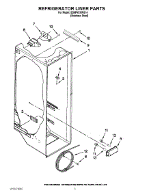 02 - Refrigerator Liner Parts parts for Whirlpool Refrigerator ED5PVEXWS14 / from AppliancePartsPros.com