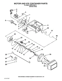 05 - Motor And Ice Container Parts parts for Whirlpool Refrigerator ED5PVEXWS14 / from AppliancePartsPros.com
