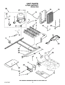 09 - Unit Parts parts for Whirlpool Refrigerator ED5PVEXWS14 / from AppliancePartsPros.com