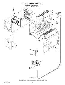 12 - Icemaker Parts parts for Whirlpool Refrigerator ED5PVEXWS14 / from AppliancePartsPros.com