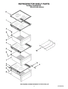 03 - Refrigerator Shelf Parts parts for Whirlpool Refrigerator GSC25C6EYY02 / from AppliancePartsPros.com