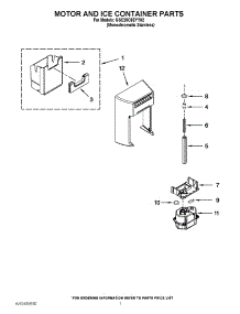 05 - Motor And Ice Container Parts parts for Whirlpool Refrigerator GSC25C6EYY02 / from AppliancePartsPros.com