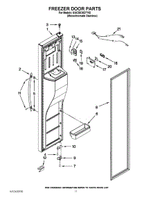 07 - Freezer Door Parts parts for Whirlpool Refrigerator GSC25C6EYY02 / from AppliancePartsPros.com