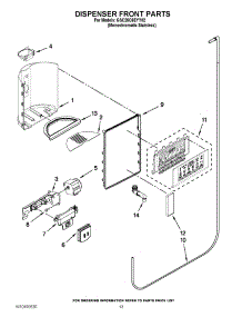 08 - Dispenser Front Parts parts for Whirlpool Refrigerator GSC25C6EYY02 / from AppliancePartsPros.com