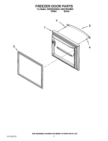 03 - Freezer Door Parts parts for Whirlpool Refrigerator GB2FHDXWQ03 / from AppliancePartsPros.com