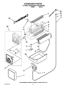 08 - Icemaker Parts parts for Whirlpool Refrigerator GB2FHDXWQ03 / from AppliancePartsPros.com
