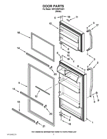 02 - Door Parts parts for Whirlpool Refrigerator W5TXDWFXQ01 / from AppliancePartsPros.com