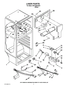 03 - Liner Parts parts for Whirlpool Refrigerator W5TXDWFXQ01 / from AppliancePartsPros.com