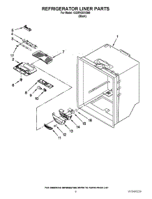 04 - Refrigerator Liner Parts parts for Whirlpool Refrigerator GX2FHDXVB05 / from AppliancePartsPros.com