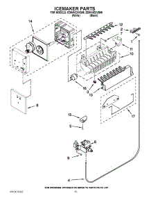 12 - Icemaker Parts parts for Whirlpool Refrigerator ED5VHEXVQ09 / from AppliancePartsPros.com