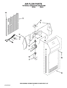 10 - Air Flow Parts parts for Whirlpool Refrigerator ED5VHEXVB09 / from AppliancePartsPros.com