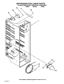 02 - Refrigerator Liner Parts parts for Whirlpool Refrigerator ED5CHQXVB03 / from AppliancePartsPros.com