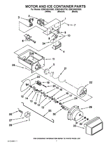 05 - Motor And Ice Container Parts parts for Whirlpool Refrigerator ED5CHQXVB03 / from AppliancePartsPros.com