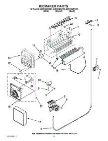 12 - Icemaker Parts parts for Whirlpool Refrigerator ED5CHQXVQ03 / from AppliancePartsPros.com