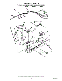 11 - Control Parts parts for Whirlpool Refrigerator ED5CHQXVT03 / from AppliancePartsPros.com