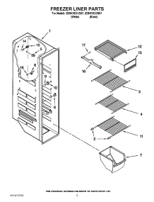 04 - Freezer Liner Parts parts for Whirlpool Refrigerator ED5KVEXVQ07 / from AppliancePartsPros.com
