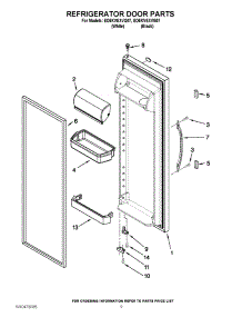 06 - Refrigerator Door Parts parts for Whirlpool Refrigerator ED5KVEXVQ07 / from AppliancePartsPros.com
