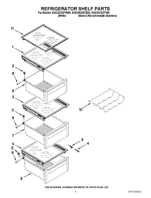 03 - Refrigerator Shelf Parts parts for Whirlpool Refrigerator GSC25C5EYB00 / from AppliancePartsPros.com