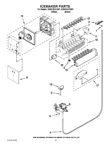 12 - Icemaker Parts parts for Whirlpool Refrigerator ED5KVEXVB07 / from AppliancePartsPros.com