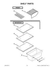 05 - Shelf Parts parts for Whirlpool Refrigerator WRT111SFAW00 / from AppliancePartsPros.com