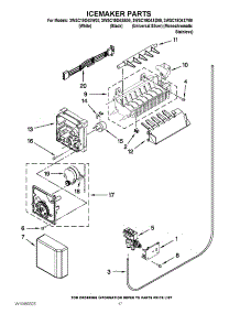 10 - Icemaker Parts parts for Whirlpool Refrigerator 3WSC19D4XD00 / from AppliancePartsPros.com