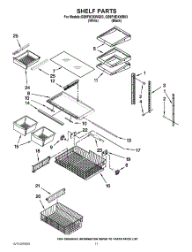 06 - Shelf Parts parts for Whirlpool Refrigerator GB9FHDXWQ03 / from AppliancePartsPros.com