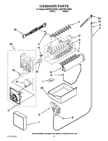 08 - Icemaker Parts parts for Whirlpool Refrigerator GB9FHDXWQ03 / from AppliancePartsPros.com