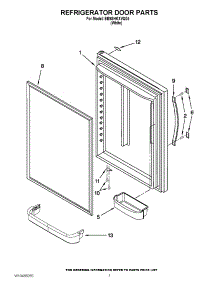 04 - Refrigerator Door Parts parts for Whirlpool Refrigerator EB9SHKXVQ04 / from AppliancePartsPros.com