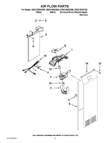 11 - Air Flow Parts parts for Whirlpool Refrigerator 3WSC19D4XB00 / from AppliancePartsPros.com