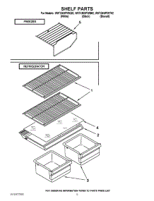 05 - Shelf Parts parts for Whirlpool Refrigerator W8TXNWFWB02 / from AppliancePartsPros.com