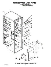 02 - Refrigerator Liner Parts parts for Whirlpool Refrigerator 3WSC20N4XY01 / from AppliancePartsPros.com