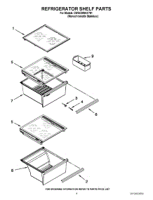 03 - Refrigerator Shelf Parts parts for Whirlpool Refrigerator 3WSC20N4XY01 / from AppliancePartsPros.com