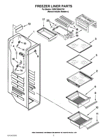 04 - Freezer Liner Parts parts for Whirlpool Refrigerator 3WSC20N4XY01 / from AppliancePartsPros.com