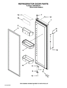 05 - Refrigerator Door Parts parts for Whirlpool Refrigerator 3WSC20N4XY01 / from AppliancePartsPros.com