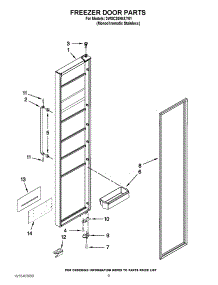 06 - Freezer Door Parts parts for Whirlpool Refrigerator 3WSC20N4XY01 / from AppliancePartsPros.com