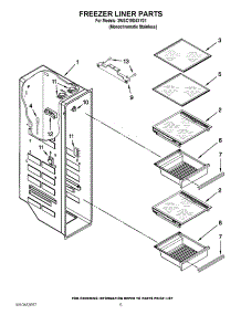 04 - Freezer Liner Parts parts for Whirlpool Refrigerator 3WSC19D4XY01 / from AppliancePartsPros.com
