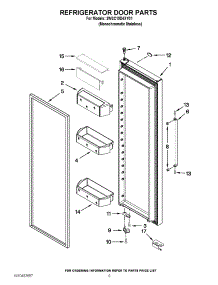 06 - Refrigerator Door Parts parts for Whirlpool Refrigerator 3WSC19D4XY01 / from AppliancePartsPros.com