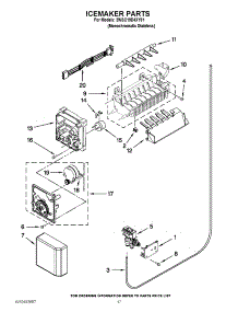 10 - Icemaker Parts parts for Whirlpool Refrigerator 3WSC19D4XY01 / from AppliancePartsPros.com
