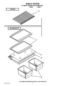 05 - Shelf Parts parts for Whirlpool Refrigerator W8TXEGFYB01 / from AppliancePartsPros.com