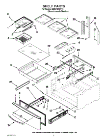 03 - Shelf Parts parts for Whirlpool Refrigerator GZ25FSRXYY2 / from AppliancePartsPros.com