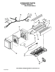05 - Icemaker Parts parts for Whirlpool Refrigerator GZ25FSRXYY2 / from AppliancePartsPros.com