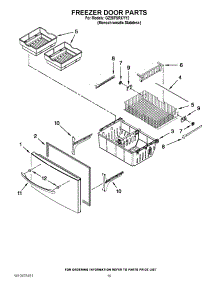 10 - Freezer Door Parts parts for Whirlpool Refrigerator GZ25FSRXYY2 / from AppliancePartsPros.com