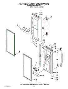 07 - Refrigerator Door Parts parts for Whirlpool Refrigerator GI6FDRXXY07 / from AppliancePartsPros.com