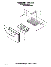10 - Freezer Door Parts parts for Whirlpool Refrigerator GI6FDRXXY07 / from AppliancePartsPros.com