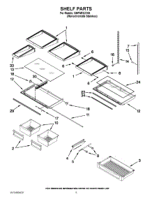 03 - Shelf Parts parts for Whirlpool Refrigerator GI6FARXXY06 / from AppliancePartsPros.com
