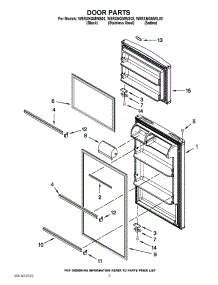 02 - Door Parts parts for Whirlpool Refrigerator W8RXNGMWL02 / from AppliancePartsPros.com