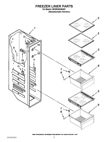 04 - Freezer Liner Parts parts for Whirlpool Refrigerator BRS80ARANA01 / from AppliancePartsPros.com