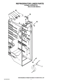 02 - Refrigerator Liner Parts parts for Whirlpool Refrigerator GSC25C4EYY03 / from AppliancePartsPros.com